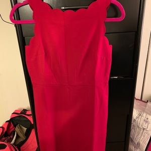 LOCT scalloped bodice red dress NWT size 2P